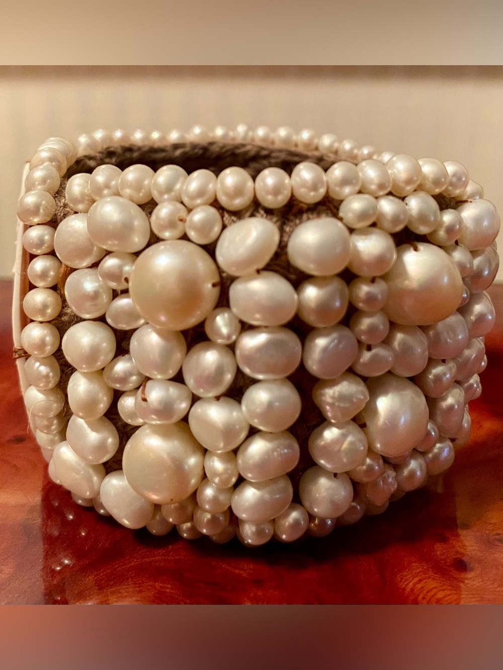 Amedeo NYC Pearl Cluster & Cameo Woven Bracelet - Picture 2 of 9